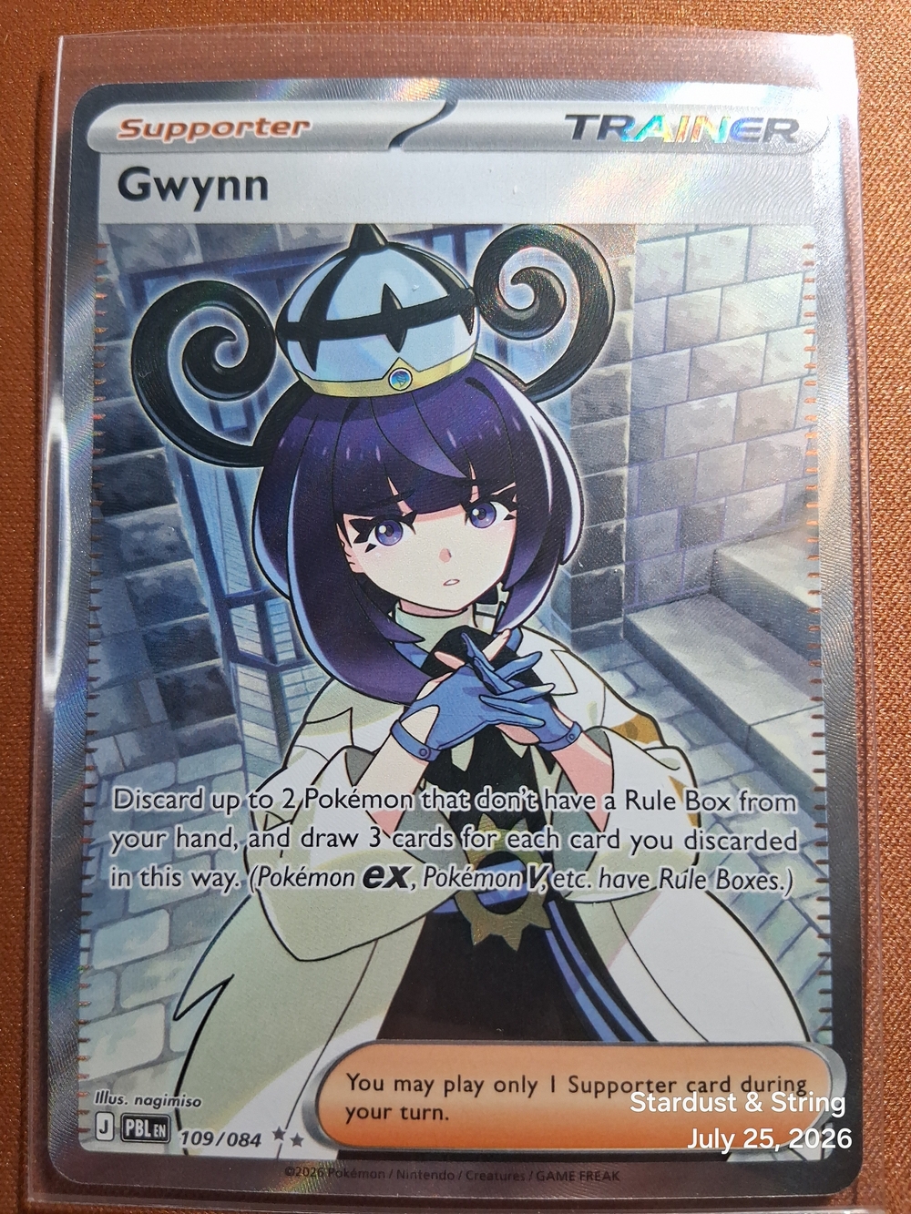 Pokemon TCG Gwynn Supporter Trainer Card Playset Full Art Ultra Rare